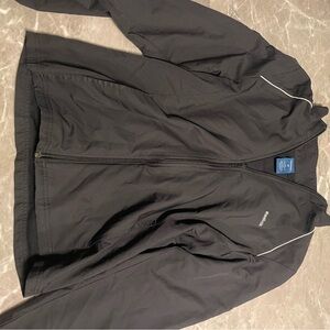 Reebok Black Windbreaker Jacket Athletic Style